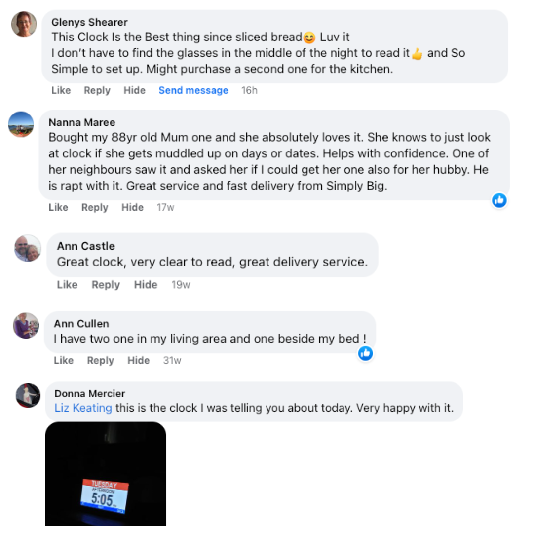 XL Reminder Clock (Custom Reminders)