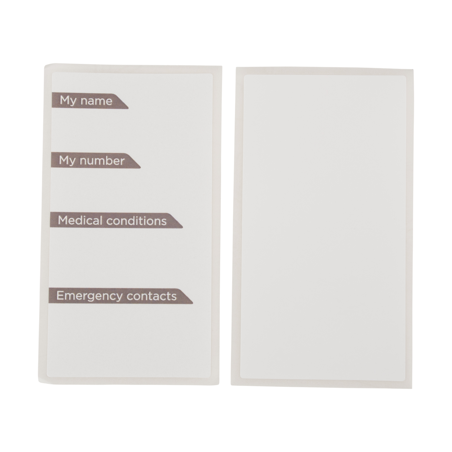 B1000 - Spare Emergency Info Stickers