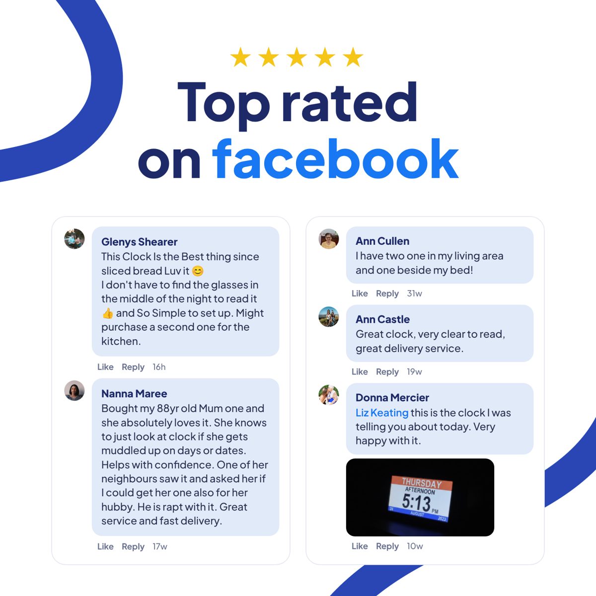 Top rated on Facebook