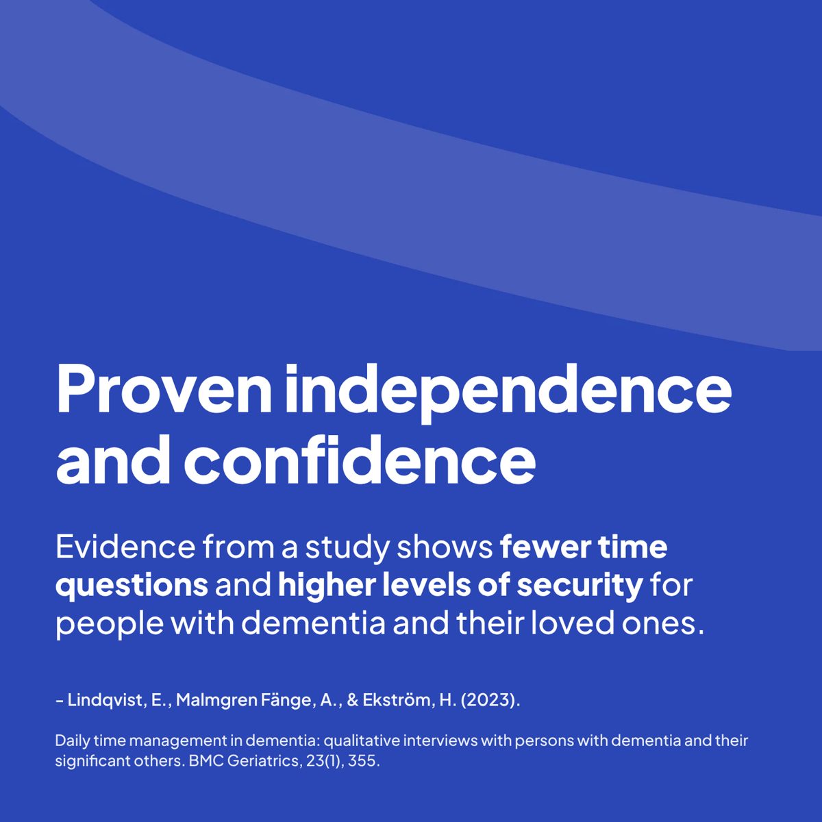 Proven independence and confidence
